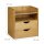 relaxdays Schreibtisch-Organizer braun Bambus 2 Schubladen, 2 Ablagen Fächer 20,0 x 13,0 x 21,0 cm