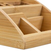 relaxdays Schreibtisch-Organizer braun Bambus 5...