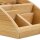 relaxdays Schreibtisch-Organizer braun Bambus 5 Fächer 12,7 x 15,5 x 8,7 cm