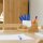 relaxdays Schreibtisch-Organizer braun Bambus 5 Fächer 12,7 x 15,5 x 8,7 cm
