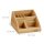 relaxdays Schreibtisch-Organizer braun Bambus 5 Fächer 12,7 x 15,5 x 8,7 cm