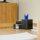 relaxdays Schreibtisch-Organizer schwarz Lederimitat 4 Fächer 18,0 x 12,0 x 10,0 cm