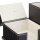 relaxdays Schreibtisch-Organizer schwarz Lederimitat 4 Fächer 18,0 x 12,0 x 10,0 cm