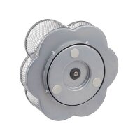 relaxdays Schreibtisch-Organizer silber Metall 7 Fächer 17,5 x 16,5 x 11,0 cm