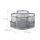 relaxdays Schreibtisch-Organizer silber Metall 7 Fächer 17,5 x 16,5 x 11,0 cm