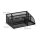 relaxdays Schreibtisch-Organizer schwarz Metall 5 Fächer 25,5 x 18,0 x 10,5 cm