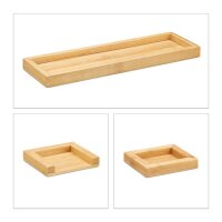 relaxdays Schreibtisch-Organizer braun Bambus 3...