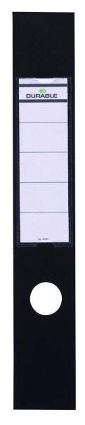DURABLE Ordneretiketten ORDOFIX® schwarz für 7,0 cm Rückenbreite, 10 St.