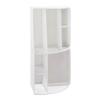 relaxdays Schreibtisch-Organizer weiß Metall 6 Fächer 28,0 x 14,0 x 13,0 cm