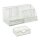 relaxdays Schreibtisch-Organizer weiß Metall 6 Fächer 28,0 x 14,0 x 13,0 cm