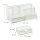 relaxdays Schreibtisch-Organizer weiß Metall 6 Fächer 28,0 x 14,0 x 13,0 cm