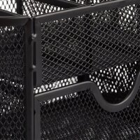 relaxdays Schreibtisch-Organizer schwarz Metall 9...