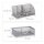 relaxdays Schreibtisch-Organizer silber Metall 6 Fächer 27,5 x 14,0 x 12,5 cm