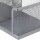relaxdays Schreibtisch-Organizer silber Metall 3 Fächer 18,5 x 9,5 x 10,0 cm