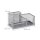 relaxdays Schreibtisch-Organizer silber Metall 3 Fächer 18,5 x 9,5 x 10,0 cm