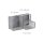 relaxdays Schreibtisch-Organizer silber Metall 3 Fächer 18,5 x 9,5 x 10,0 cm
