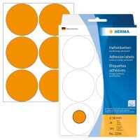 HERMA Klebepunkte 2284 leuchtorange Ø 50,0 mm, 144...