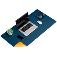 sax design Schreibtischunterlage blau/gelb Kunstleder...