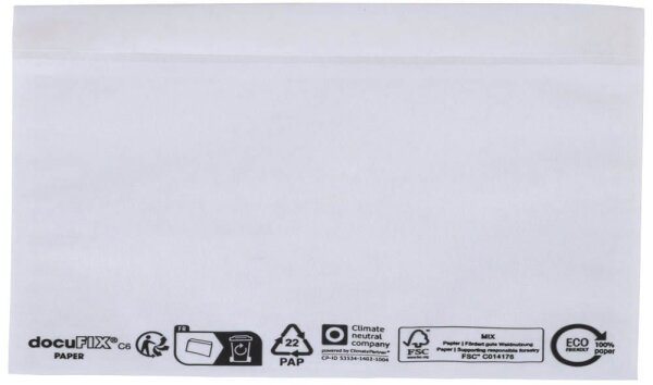 docuFIX® PAPER Lieferscheintaschen Papier DIN C6 1.000 St.