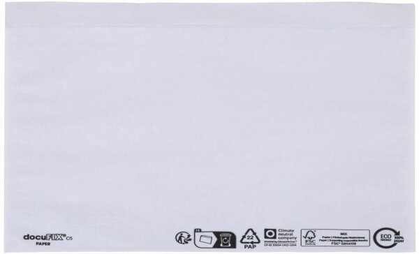 docuFIX® PAPER Lieferscheintaschen Papier DIN C5 1.000 St.
