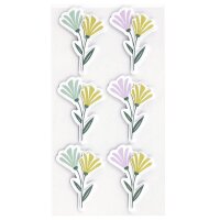 artoz Aufkleber 3D Blumen, 6 St.