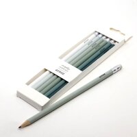 artoz Bleistift-Set weiß, grüntöne, 6 St.