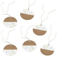 artoz Geschenkanhänger braun, weiß Hangtag Set...