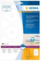 HERMA CD-Etiketten 8619 weiß, 60 Etiketten