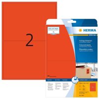 HERMA Etiketten 4497 rot 199,6 x 143,5 mm, 20 Blatt