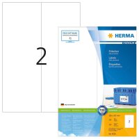 HERMA Etiketten 4658 weiß 105,0 x 297,0 mm, 100 Blatt