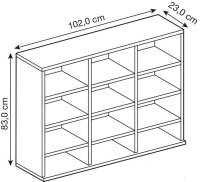 VCM my home Bücherregal Megosa Mini buche 102,0 x 23,0 x 83,0 cm, 1 St.