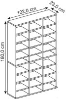 VCM my home Bücherregal Megosa Maxi sonoma-eiche 102,0 x 23,0 x 180,0 cm, 1 St.
