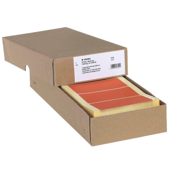 2.000 HERMA Computer-Endlosetiketten 8122 rot 101,6 x 48,4 mm  ( 8122 )