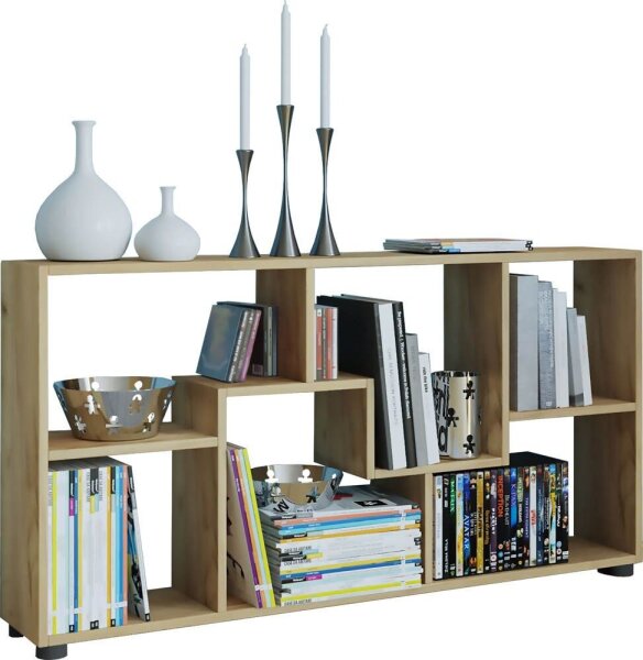 VCM my home Bücherregal Pintal honig-eiche 117,0 x 20,0 x 62,0 cm, 1 St.