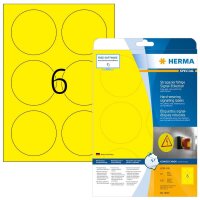 HERMA wetterfeste Folienetiketten 8035 gelb 85,0 x 85,0...