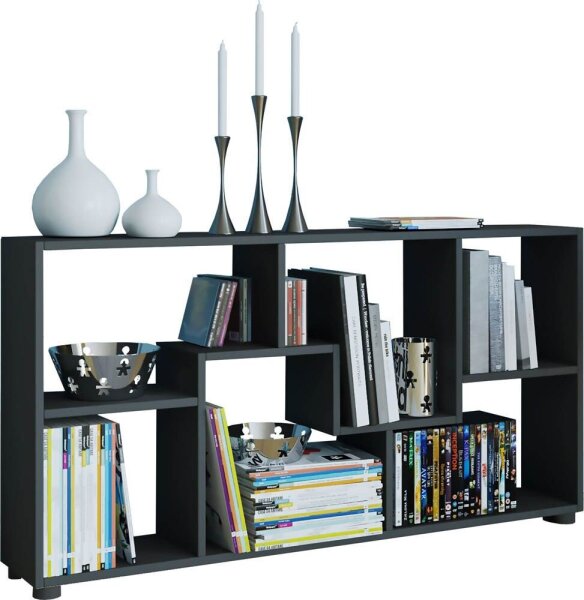 VCM my home Bücherregal Pintal schwarz 117,0 x 20,0 x 62,0 cm, 1 St.