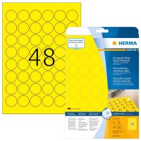 HERMA wetterfeste Folienetiketten 8034 gelb 30,0 x 30,0...