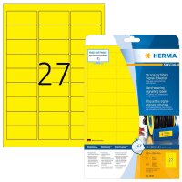 HERMA wetterfeste Folienetiketten 8031 gelb 63,5 x 29,6...