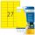 HERMA wetterfeste Folienetiketten 8031 gelb 63,5 x 29,6 mm, 25 Blatt
