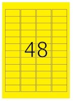 HERMA wetterfeste Folienetiketten 8030 gelb 45,7 x 21,2 mm, 25 Blatt