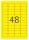 HERMA wetterfeste Folienetiketten 8030 gelb 45,7 x 21,2 mm, 25 Blatt