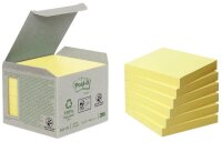 Post-it® Recycling Notes 654 Haftnotizen gelb, 6...