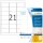 HERMA Folienetiketten 8017 transparent 63,5 x 38,1 mm, 25 Blatt