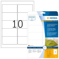 HERMA Folienetiketten 8018 transparent 96,0 x 50,8 mm, 25...