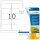 HERMA Folienetiketten 8018 transparent 96,0 x 50,8 mm, 25 Blatt