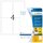 HERMA Folienetiketten 8019 transparent 99,1 x 139,0 mm, 25 Blatt