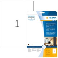 HERMA Folienetiketten 8020 transparent 210,0 x 297,0 mm,...