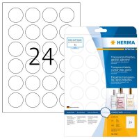 HERMA Folienetiketten 8023 transparent 40,0 x 40,0 mm, 25...
