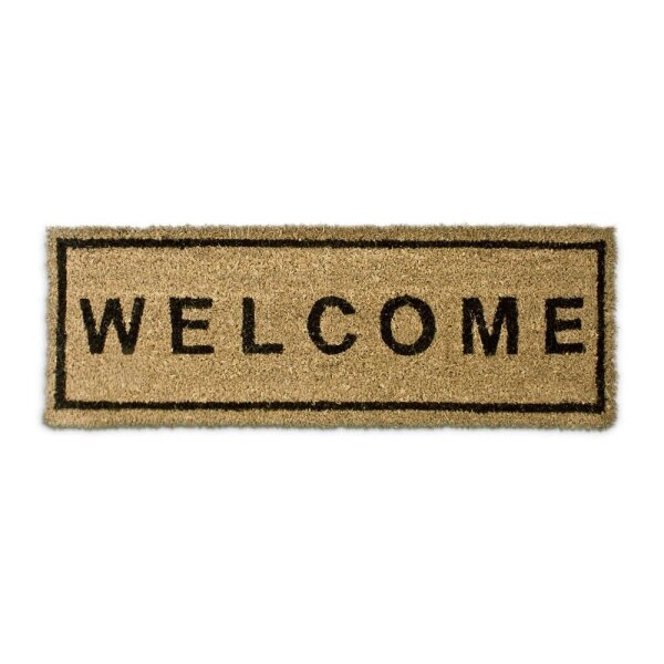 relaxdays Kokosmatte Welcome braun 25,0 x 75,0 cm  ( 10016749_0 )
