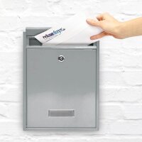 relaxdays Briefkasten Design 10017415_55 silber